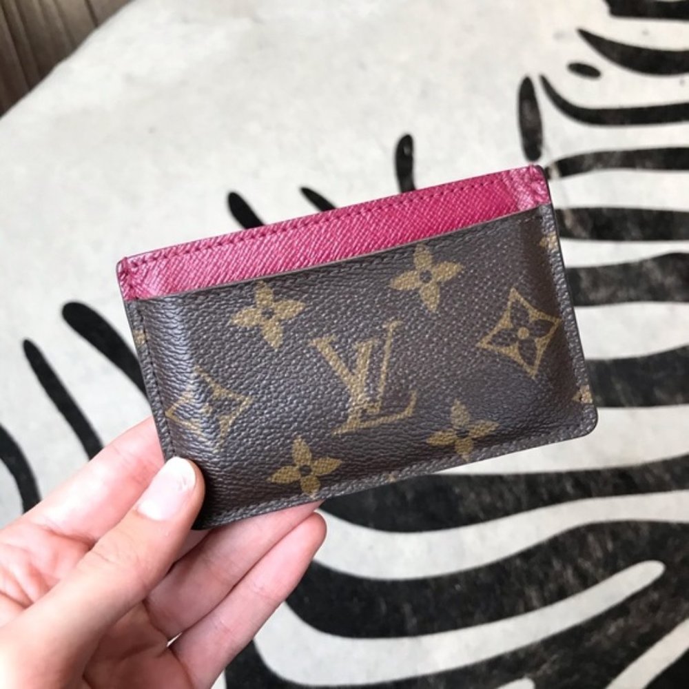 Louis Vuitton Monogram Fuchsia Card Holder RARE